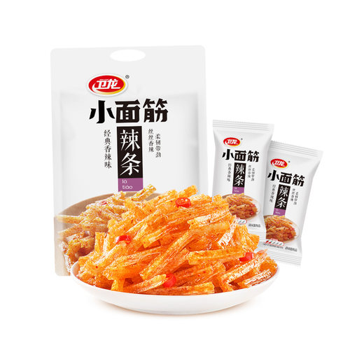 卫龙麻辣辣条小面筋香辣味辣片休闲食品小吃麻辣豆干解馋出游零食 - 图0