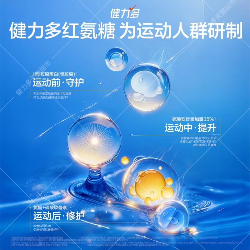 健力多红氨糖硫酸软骨素加钙片中老年成人补钙正品168片汤臣倍健