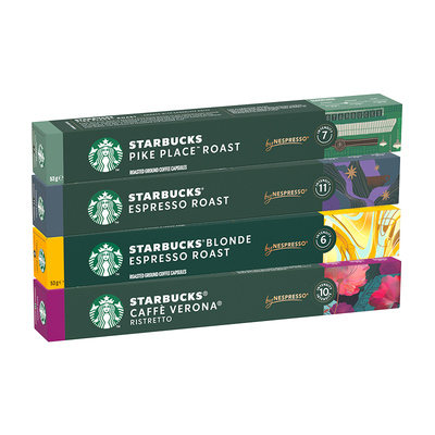 【进口】星巴克Nespresso浓遇胶囊咖啡分享装5.7g*10颗*4条装