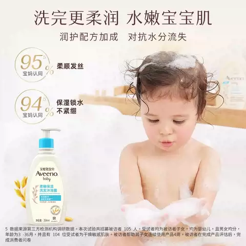 【下拉更优惠】艾惟诺安心洗婴幼儿洗发沐浴二合一柔顺保湿 图片 3