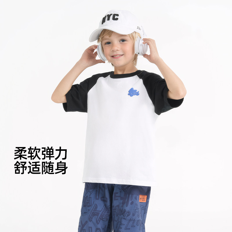 舒贝怡童装男女童短袖t恤2024新款儿童衣服大童夏装纯棉半袖上衣
