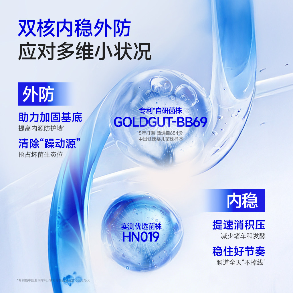 臻选万益蓝WonderLab小蓝瓶益生菌300亿肠胃肠道乳酸