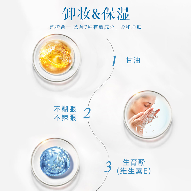 CHIFURE/千肤恋千妇恋洁面油220ml保湿洁面卸妆油卸眼唇深层清洁