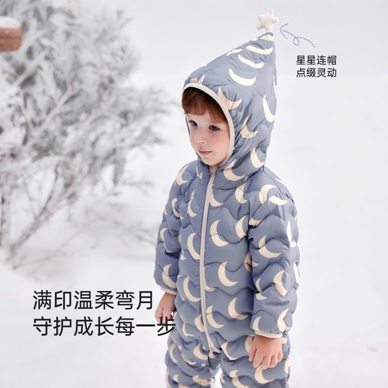 【清仓】babylove【安心绒】婴儿轻薄羽绒连体衣冬季新年连帽哈衣,淘宝优惠券,粉丝福利购,淘宝优惠卷