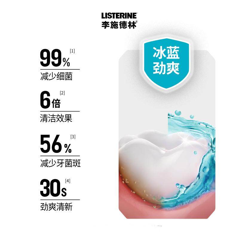 李施德林冰蓝劲爽零度漱口水清新口气降口臭减少细菌,淘宝优惠券,粉丝福利购,淘宝优惠卷