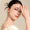 Mengjinyuan Pure Silver Crushed Ice Ring for Men and Women Couples