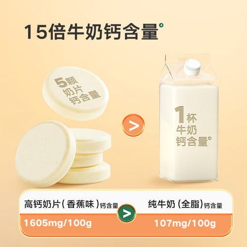 宝宝馋了香蕉味高钙奶片无添加白砂糖奶贝贝儿童零食辅食 - 图0