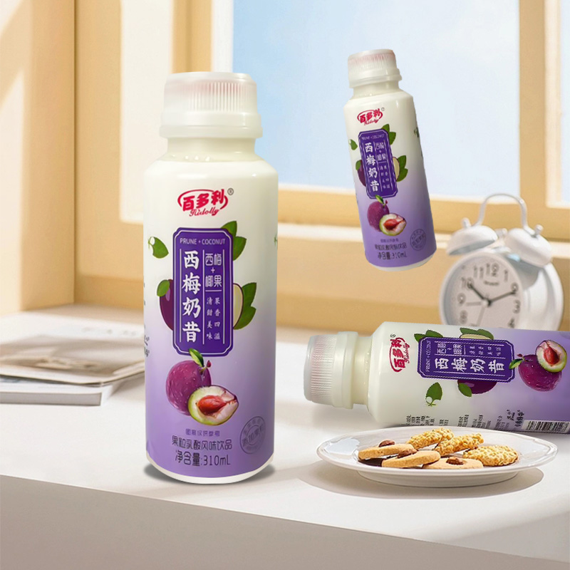 【3元3件】果味奶昔 西梅味/黄桃味/草莓味 奶昔饮料310ml/瓶