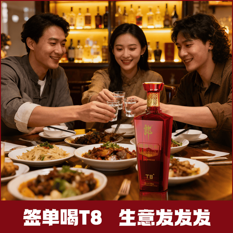 郎酒郎牌特曲T8兼香型50度500ml*2瓶高端白酒新老包装随机发货