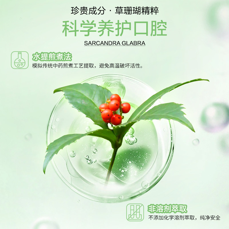 六必治白茶清新口气牙膏成人含氟防蛀健齿清火护龈国货家庭装正品