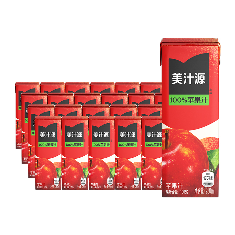 虞书欣代言美汁源苹果汁250ml*6盒*4组