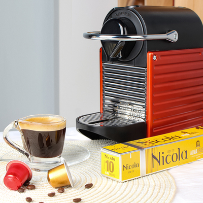 Nicola胶囊咖啡进口意式浓缩黑咖啡5.1g*10颗适配Nespresso咖啡机