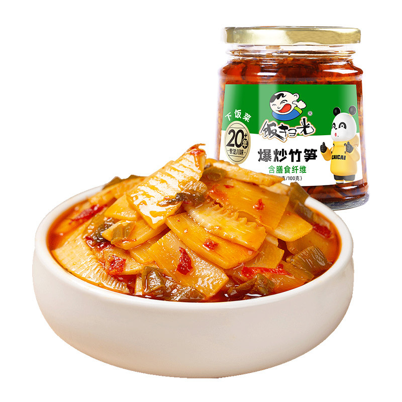 饭扫光爆炒竹笋四川特色香辣即食下饭菜下饭酱拌饭麻辣佐餐速食菜,淘宝优惠券,粉丝福利购,淘宝优惠卷