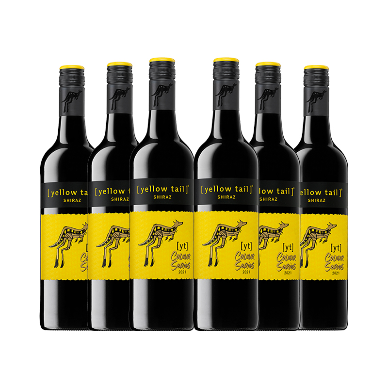 原瓶进口黄尾袋鼠缤纷西拉半干红葡萄酒红酒750ml*6整箱婚宴聚会