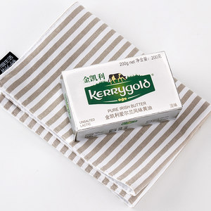金凯利（KERRYGOLD）爱尔兰进口淡味黄油200g动物黄油烘焙原料