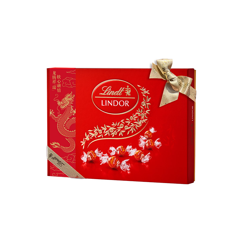 【正品行货】Lindt瑞士莲进口软心牛奶巧克力礼盒168g零食喜糖 - 图0