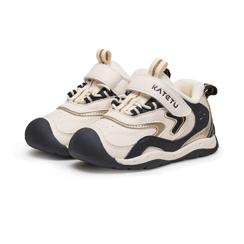 卡特兔婴儿学步鞋2024冬季新款宝宝机能鞋软底防滑加绒儿童棉鞋