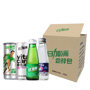 日加满饮品尝鲜包4件装-维生素饮料250ml*2罐+120ml*2瓶功能饮料