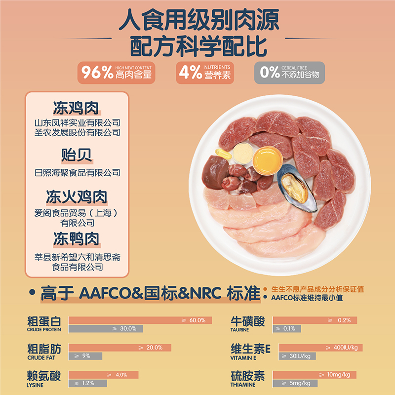 生生不息猫用主食冻干禽肉全价生骨肉全阶段成幼猫粮美毛零食400g - 图0