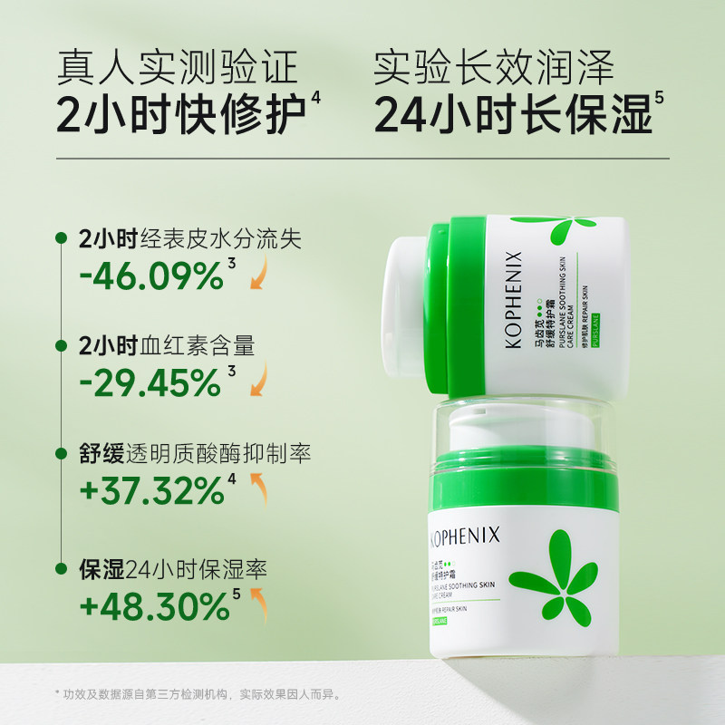孔凤春马齿苋特护霜修护屏障舒缓控油维稳敏感肌补水保湿面霜清爽