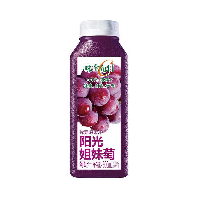 味全每日C果汁饮料300ml×4瓶装葡萄汁低温浓缩果蔬汁聚餐饮品_虎窝淘