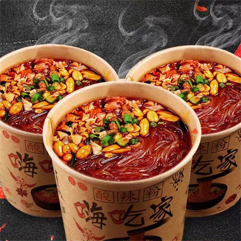 酸辣粉细粉大桶装酸辣粉方便速食夜宵宿舍冲泡即食整箱批发美味