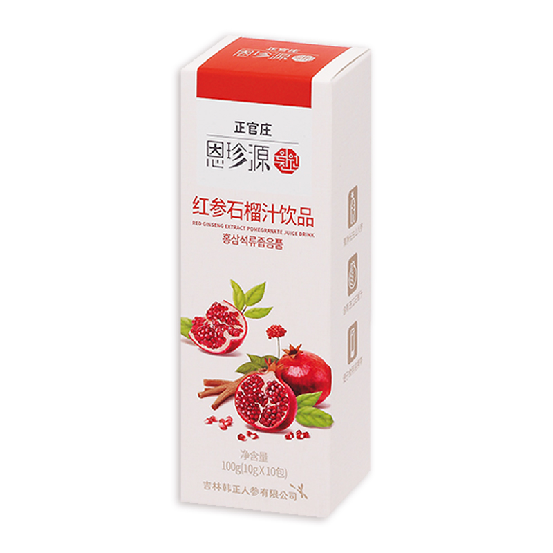 天猫超市正官庄高丽参红参液红参石榴饮10g*10包长白山人参人参皂苷0