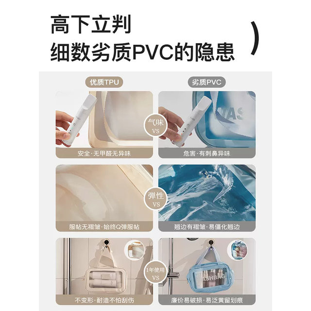 Each dry and wet separation portable large capacity toiletries bag