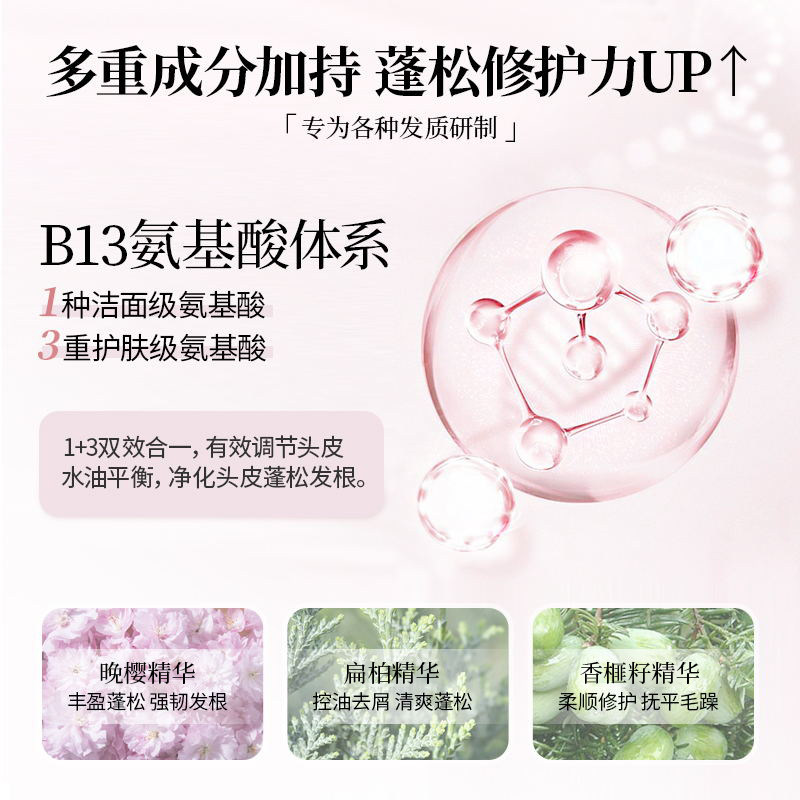 【加量不加价】浅香日本氨基酸沐浴露 天猫超市洗发水