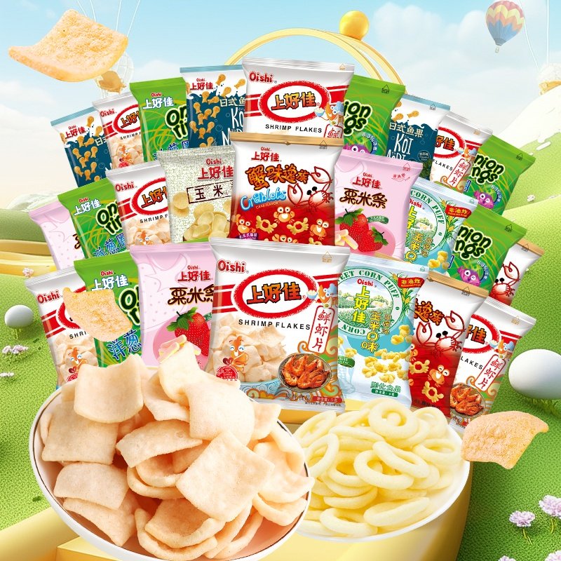 正宗咪咪上好佳鲜虾片虾条虾片粟米条洋葱圈儿童零食小吃办公室,淘宝优惠券,粉丝福利购,淘宝优惠卷