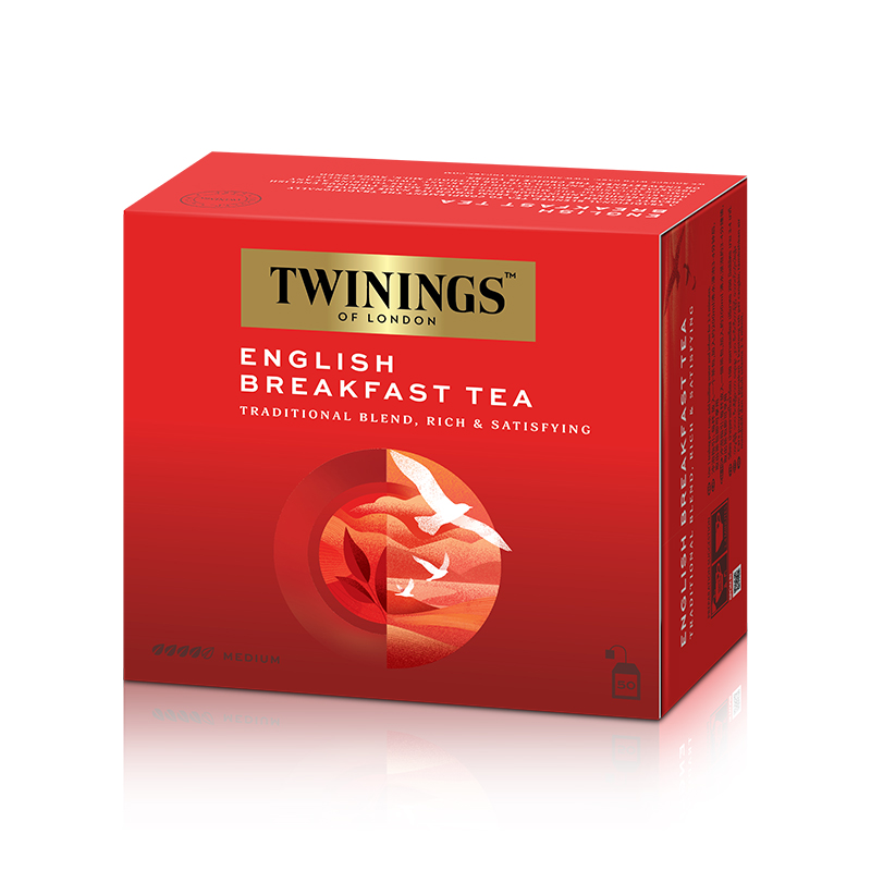 英国Twinings川宁英式早餐红茶2g*50袋冲泡茶叶茶包下午茶 - 图0