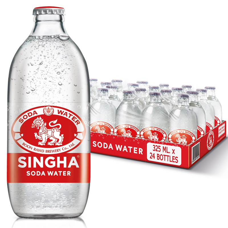 【进口】singha 泰国进口苏打水气泡水整箱装325ml*24瓶 - 图2