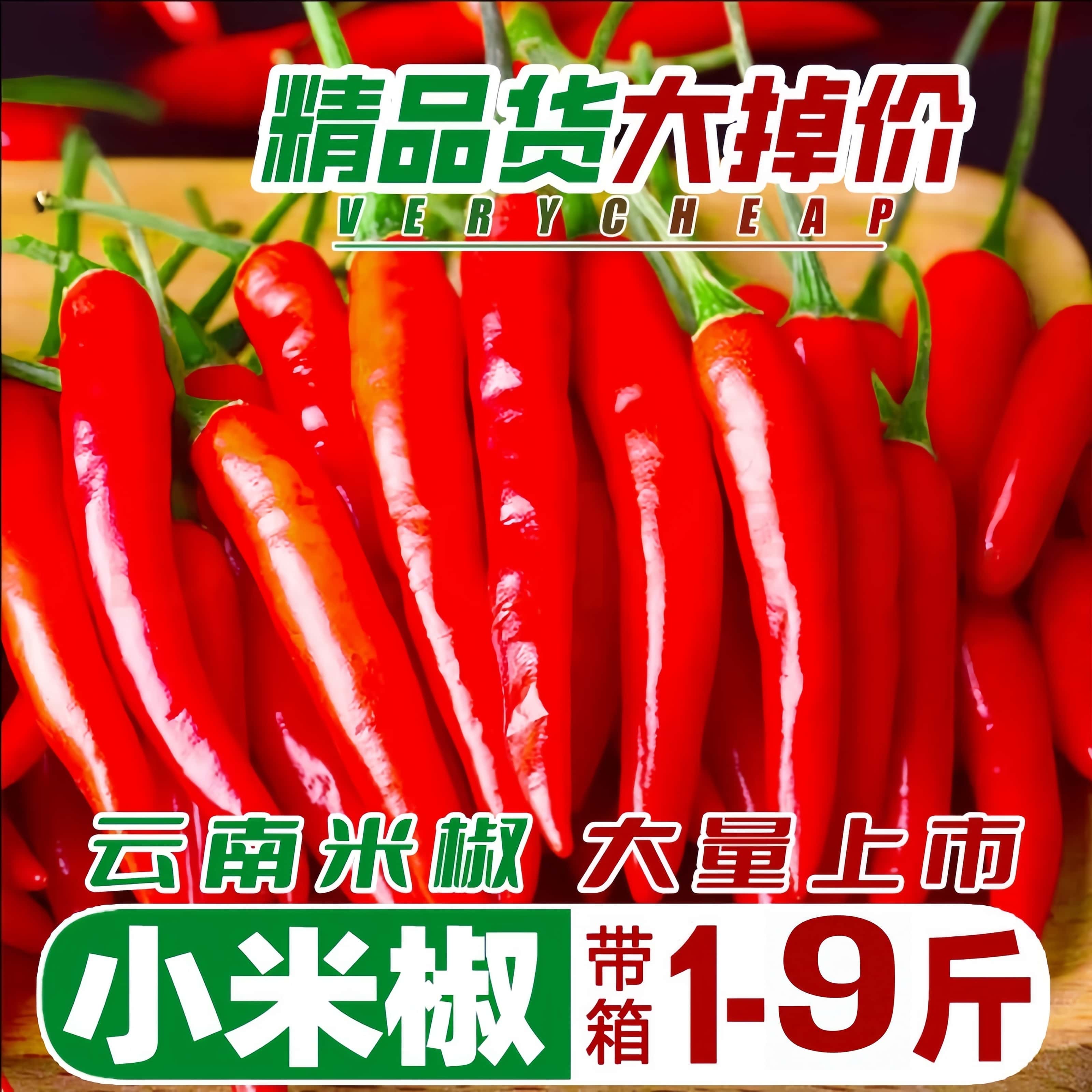 云南高山新鲜小米辣自然生长完整辣椒特辣蔬菜现摘直发9斤包邮 - 图2