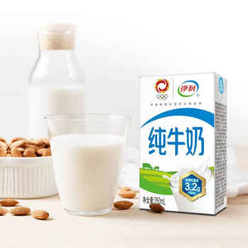 伊利无菌砖纯牛奶250ml*21盒*2箱券后73.8元包邮