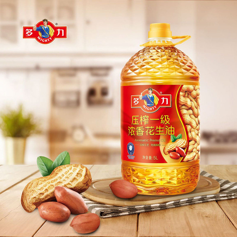 多力压榨一级浓香花生油5L家用桶装健康醇香食用油精选优质花生,淘宝优惠券,粉丝福利购,淘宝优惠卷