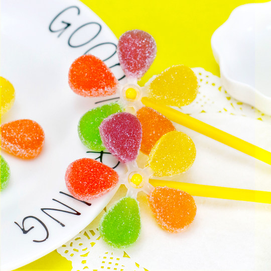 Golden Rice Vitamin C Lollipop Candy Juice Windmill Gummy