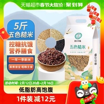 5 Catty Five Color Brown Rice New Rice Five Cereals Black Rice Red Rice Oat Rice Seven Color Rough Rice Coarse Grain 3-color Fitness