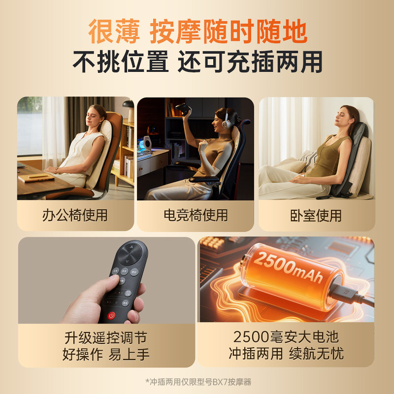 西屋BX7腰部支撑靠垫按摩器全自动揉捏背部腰部颈椎按摩新年礼物,淘宝优惠券,粉丝福利购,淘宝优惠卷