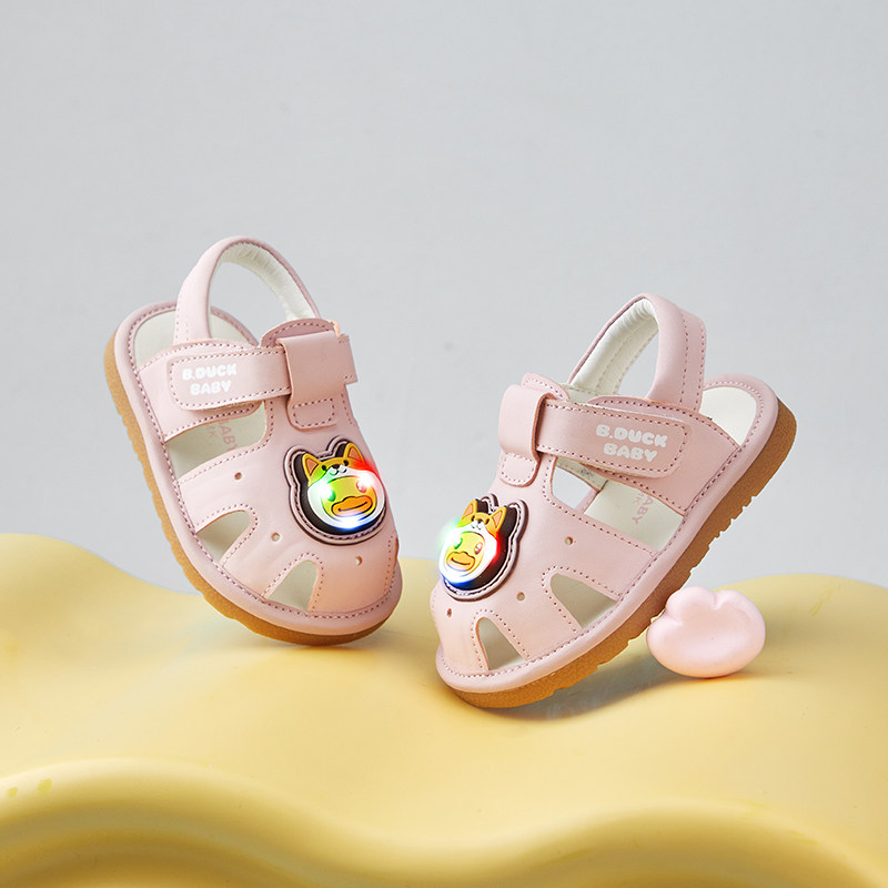 bduck小黄鸭童鞋宝宝凉鞋夏季女童叫叫鞋儿童鞋子男童软底室内鞋,淘宝优惠券,粉丝福利购,淘宝优惠卷