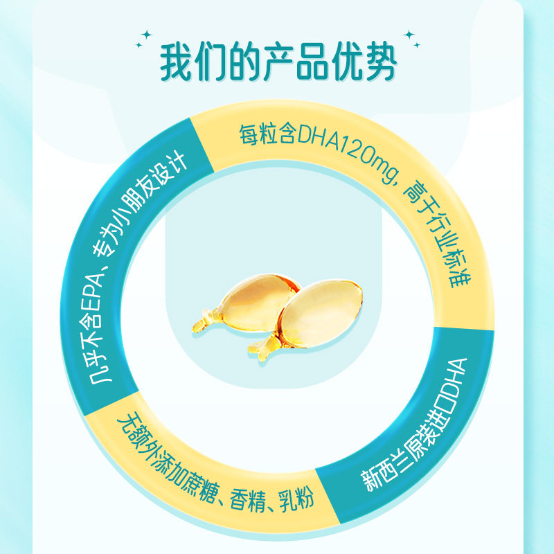 星鲨宝宝儿童新西兰进口dha海藻油 天猫超市DHA/核桃油