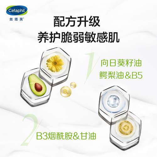 Cetaphil丝塔芙倍润保湿润肤乳身体乳温和低敏水润养肤473ml