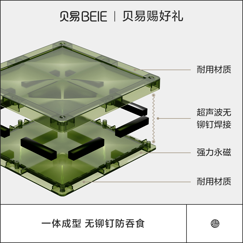 贝易儿童磁力片彩窗益智积木早教男女孩宝宝磁铁拼装玩具