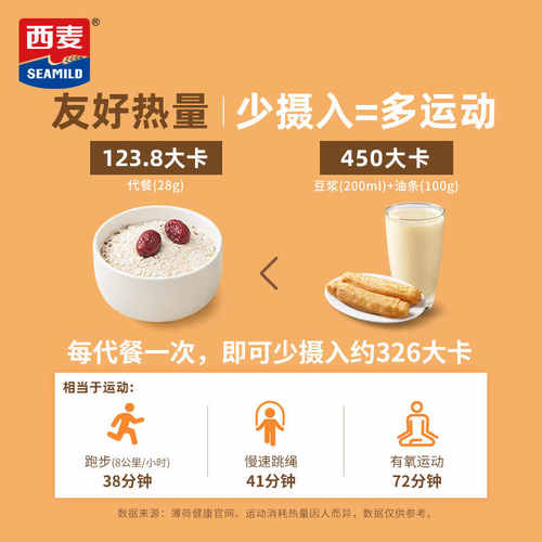 SEAMILD西麦红枣高钙牛奶燕麦片营养早餐即食冲饮添加红枣粒 - 图1