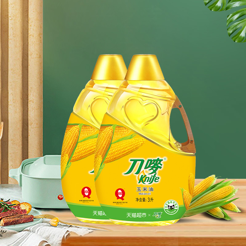 刀唛玉米油食用油3L*2瓶非转基因植物油炒菜烹饪家用食用油-图2