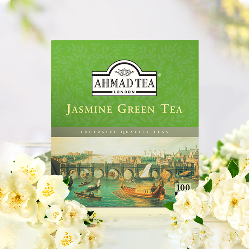 英国AHMAD TEA亚曼进口茶叶浓香型茉莉花茶绿茶袋泡茶2g×100包-图2