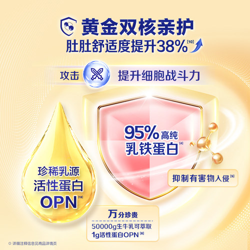 【活性乳铁蛋白】飞鹤臻爱倍护婴幼儿配方奶粉3段12-36月龄900g*6 - 图2
