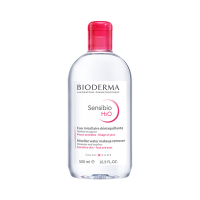 Bioderma/贝德玛法国卸妆水粉水清洁毛孔无刺激眼唇脸500ml