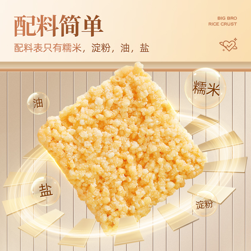 粮悦大吃兄糯米锅巴原味1580g*2箱精美礼盒装休闲新年皖特产零食 - 图1