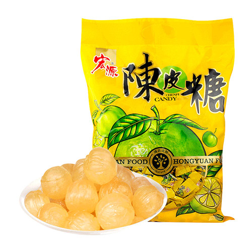 [详情领补贴]宏源陈皮糖果大包量贩装喜糖前台商务招待酸甜水糖果 - 图0