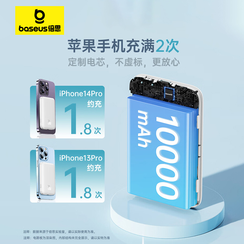 倍思磁吸无线充电宝5000/10000毫安适用苹果14/13专用Magsafe20W - 图2